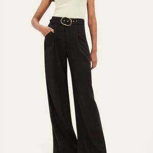 NWT VERONICA BEARD Black Wide-Leg Rimini Pant